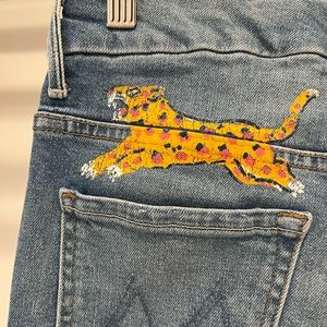 Mother High Waisted Looker Ankle Fray